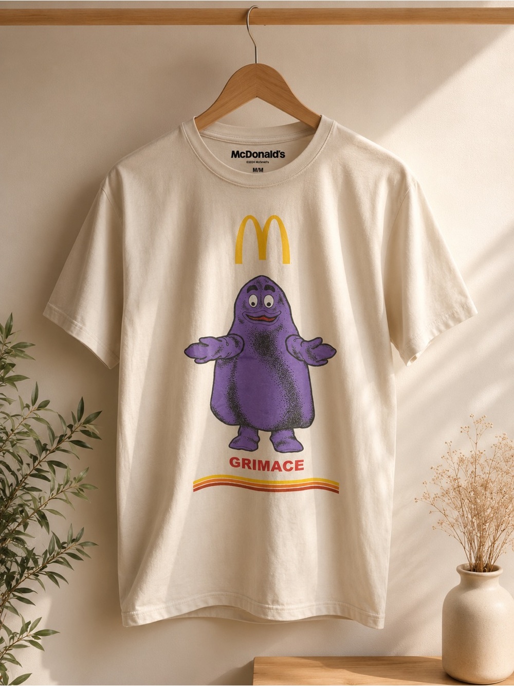 Men’s McDonald's Cream Grimace graphic short sleeve Tshirt M